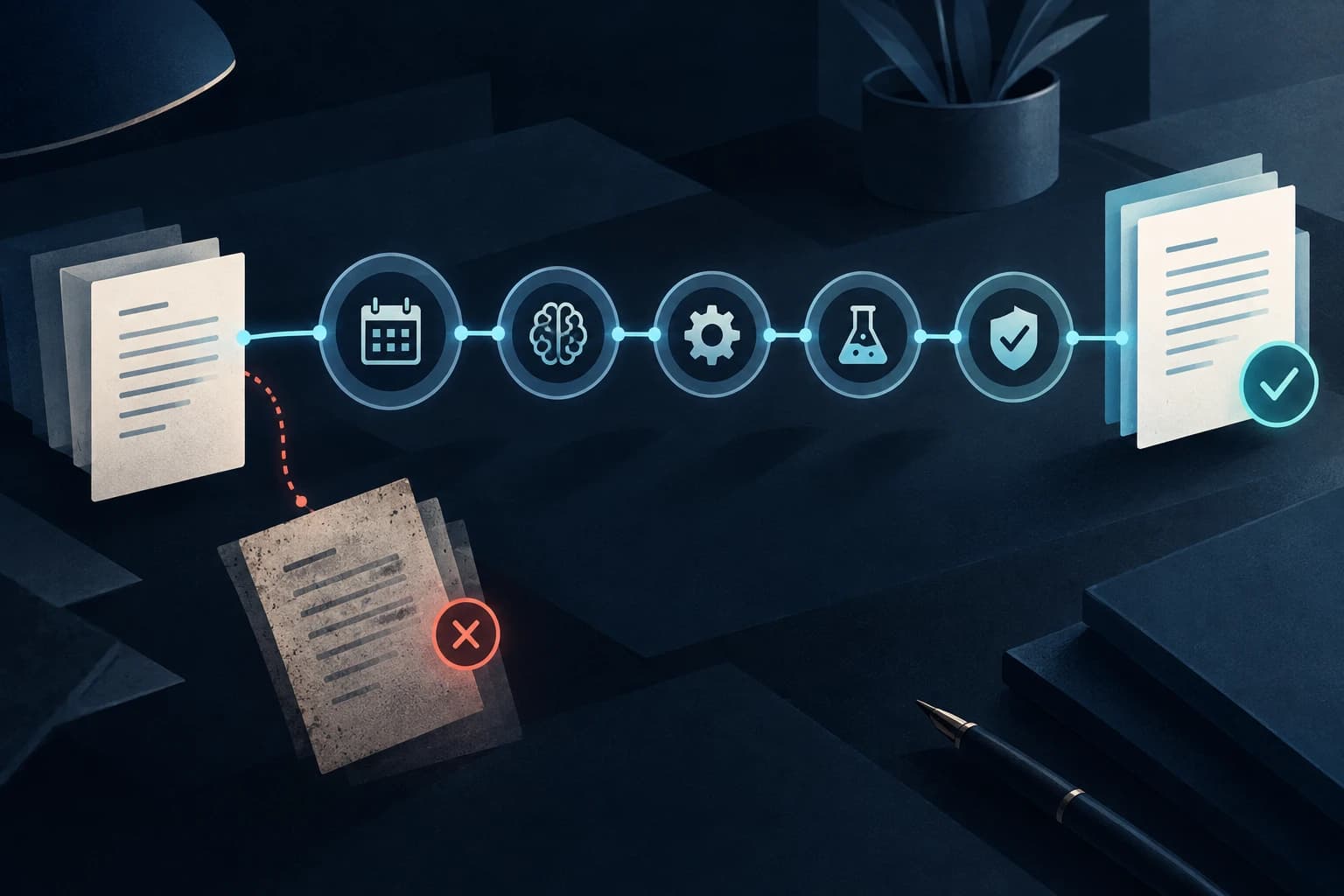 Des documents de prompting passent cinq points de contrôle de fraîcheur avant une validation datée.