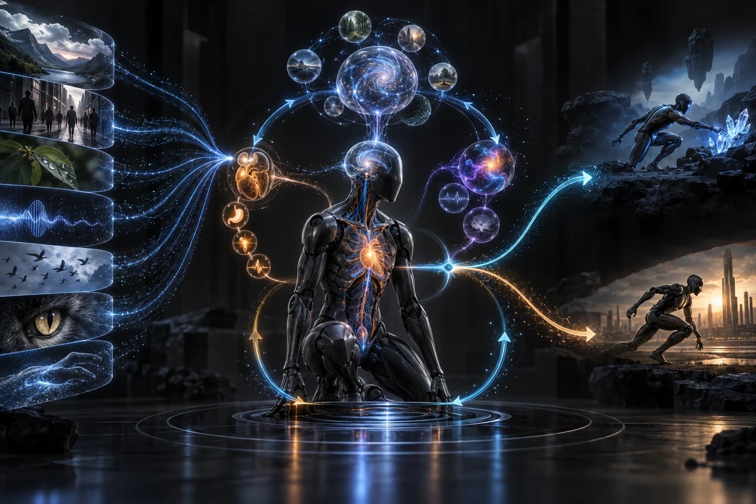 Un système cognitif incarné relie perception, motivation, émotion et action dans un modèle d’esprit.