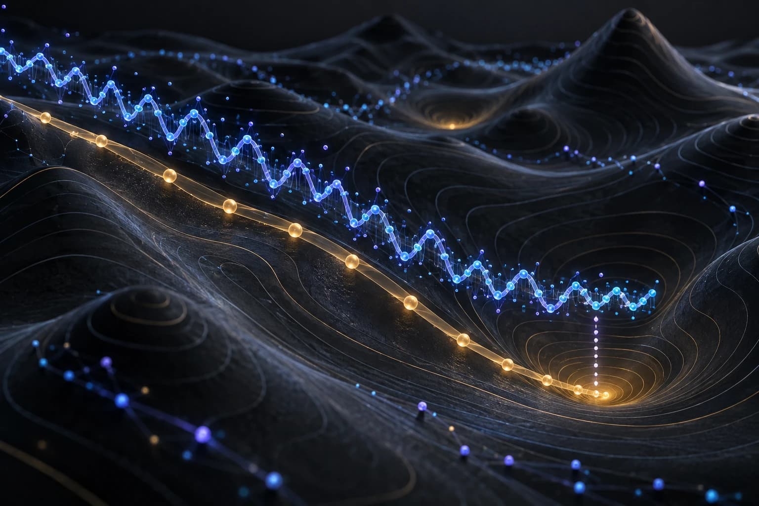 Deux échelles de temps modélisent le biais d’une approximation stochastique à pas constants.