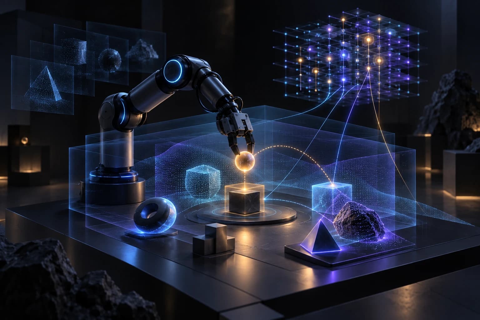 Une mémoire robotique compacte relie des observations visuelles à une action de manipulation.
