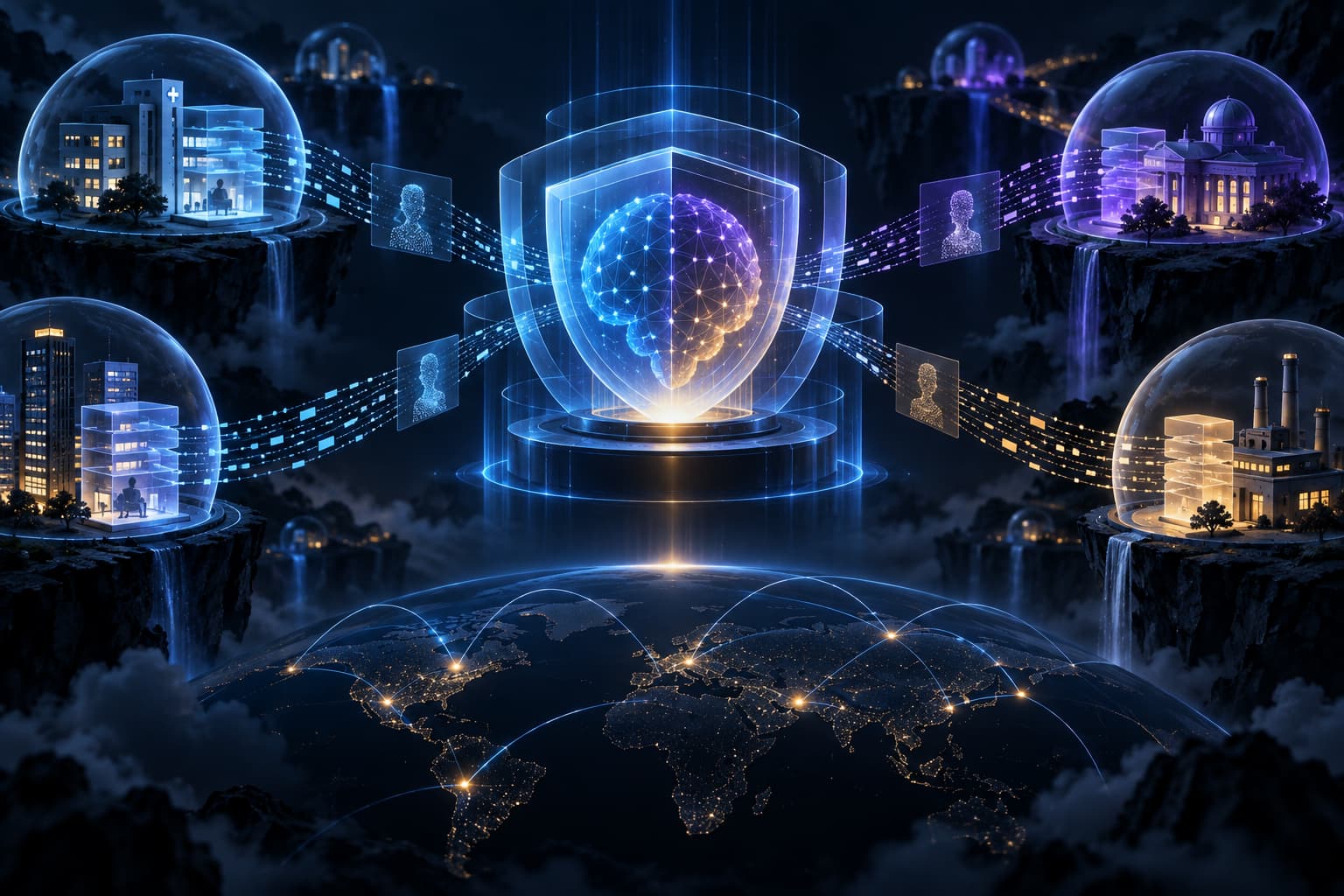 Des couches de protection organisent les choix de confidentialité autour d’un modèle.