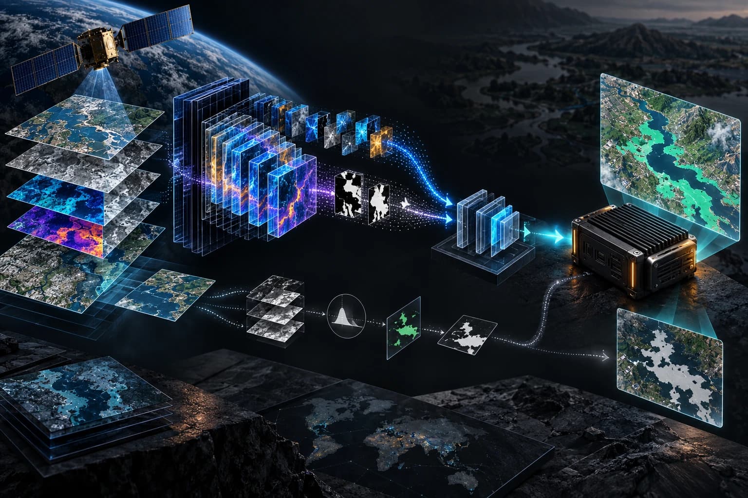Un modèle de segmentation d’inondation est distillé vers une architecture compacte pour l’edge.