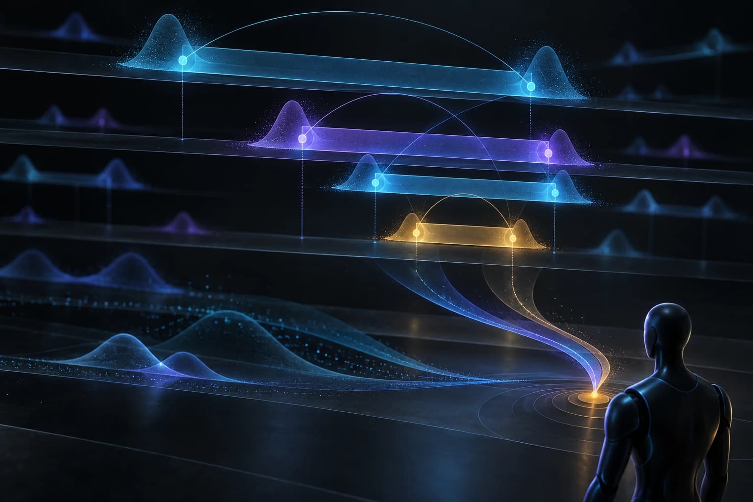 Des relations temporelles incertaines se répartissent entre intervalles et probabilités cohérentes.
